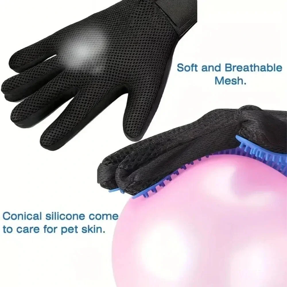 Pet Grooming Glove Brush For Cats and Dogs